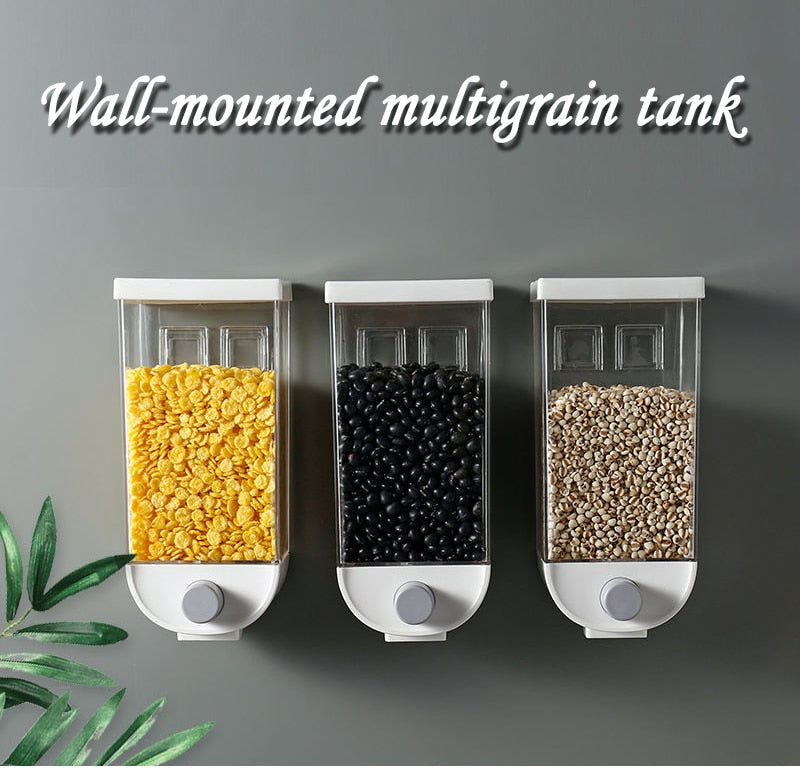 Plastic Wall-Mounted Kitchen Multi-Grain Sealed Jars