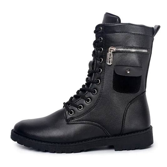 Men's Mid-Tube Fleece Lined Cotton Boots