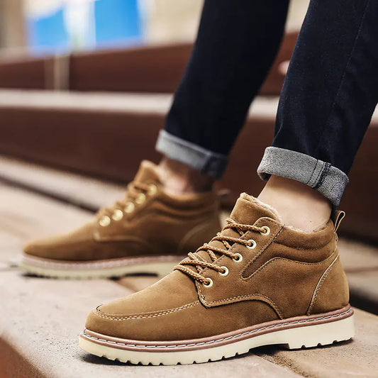Men's Warm Martin Boots with Velvet and Cotton
