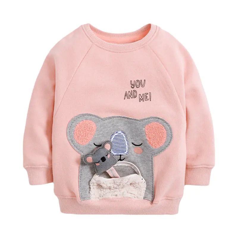 Cartoon Girls Long-Sleeved Sweater for Autumn & Winter