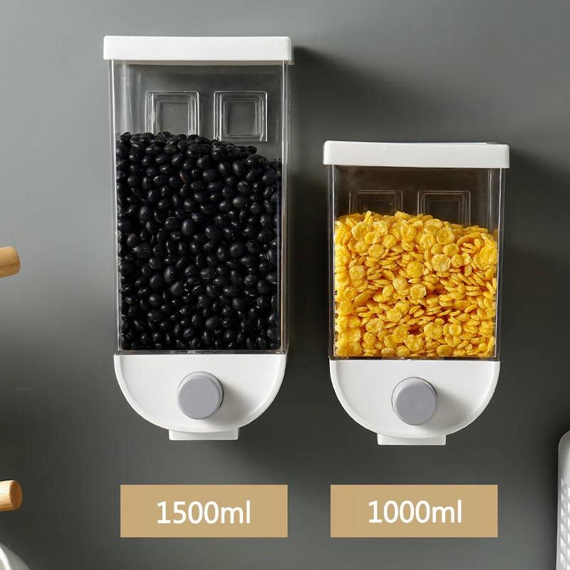 Plastic Wall-Mounted Kitchen Multi-Grain Sealed Jars