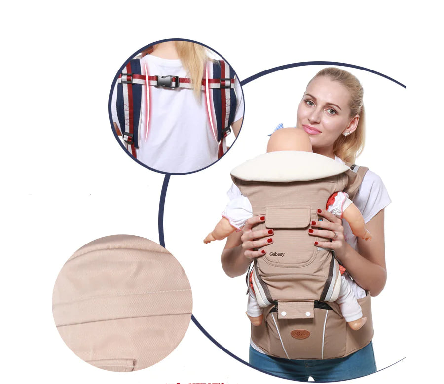 Breathable Multi-Functional Baby Carrier and Waist Seat